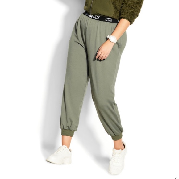 NWT City Chic 16 sage Street Cred jogger pant - Picture 3 of 8